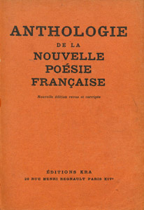 Ficha De La Obra Anthologie De La Nouvelle Poesie Francaise Biblioteca Julio Cortazar Fundacion Juan March