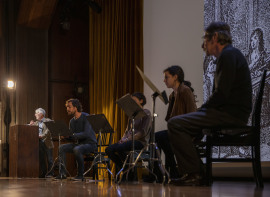 Fernando Doménech, Alejandro Saá, Isabel Dimas, Isabel Madolell y Chema Adeva. Leandro Fernández de Moratín: su vida, su obra, su tiempo Moratín y el teatro