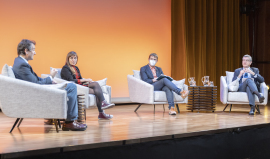 Íñigo Alfonso, Eva Belmonte, Eduardo Suárez y Antonio San José. Reportaje Cómo financiar hoy el periodismo independiente