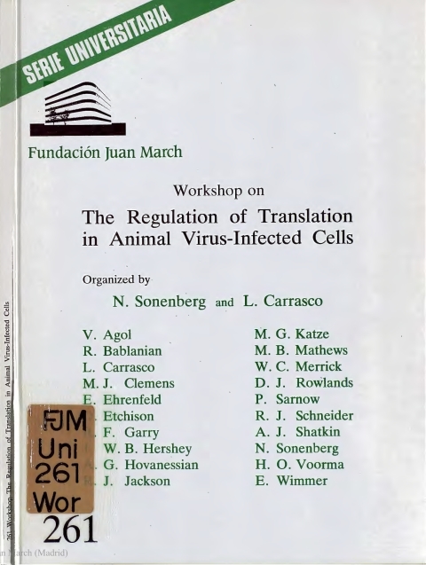 Portada de "The Regulation of Translation in Animal Virus-Infected Cells"