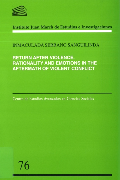 Portada de "Return after violence: rationality and emotions in the aftermath of violent conflict"