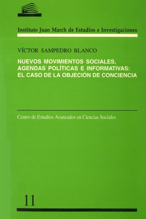 Portada de "Nuevos movimientos sociales: agendas políticas e informativas : el caso de la objeción de conciencia"
