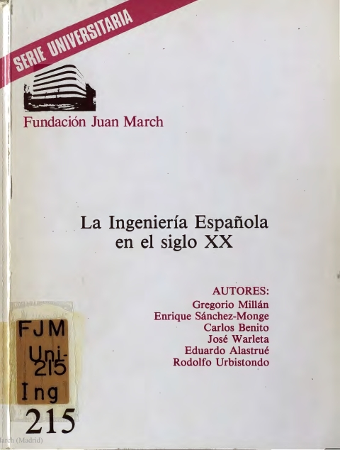Portada de "La ingeniería española en el siglo XX"