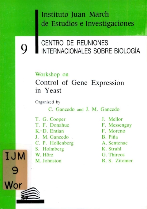 Portada de "Workshop on Control of Gene Expression in Yeast"