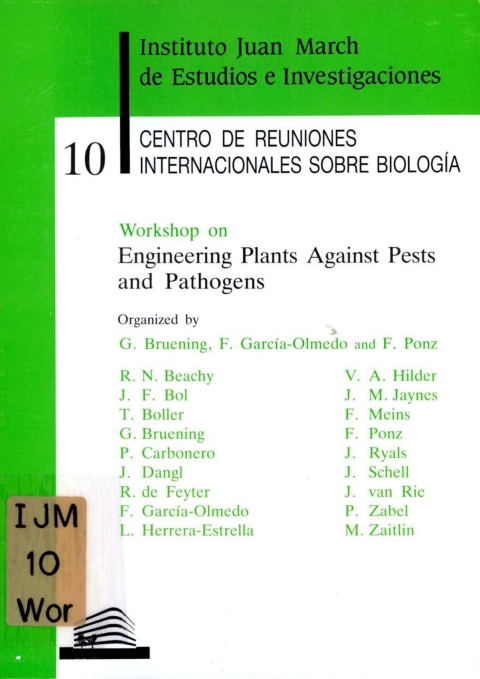 Portada de "Workshop on Engineering Plants Against Pests and Pathogens"