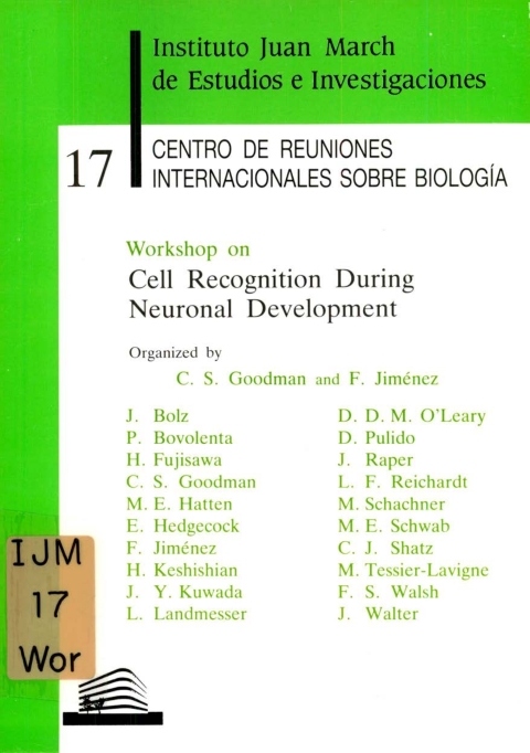 Portada de "Workshop on Cell Recognition During Neuronal Development"