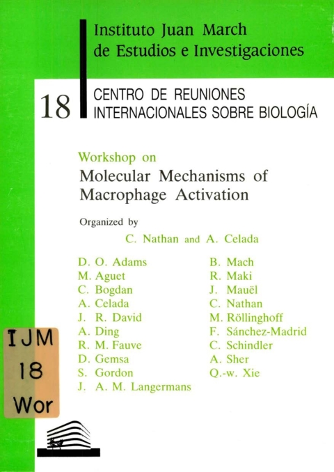 Portada de "Workshop on Molecular Mechanisms of Macrophage Activation"
