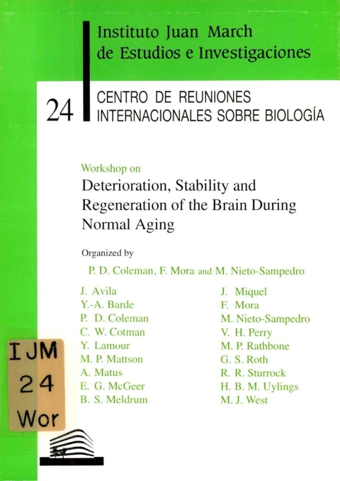 Portada de "Workshop on Deterioration, Stability and Regeneration of the Brain During Normal Aging"