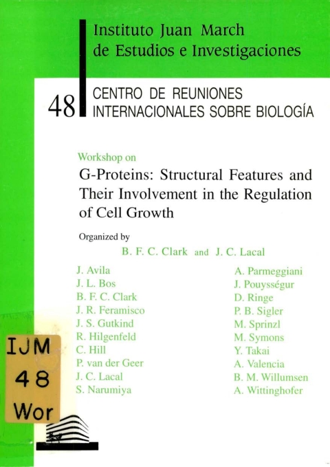 Portada de "Workshop on G-Proteins: Structural Features and Their Involvement in the Regulation of Cell Growth :"