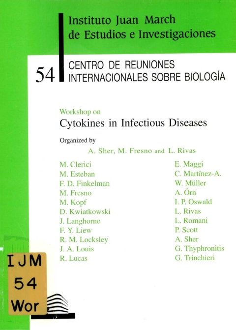 Portada de "Workshop on Cytokines in Infectious Diseases"