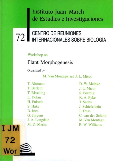 Portada de "Workshop on Plant Morphogenesis"