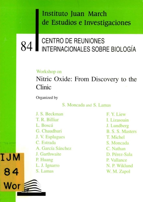 Portada de "Workshop on Nitric Oxide, from Discovery to the Clinic"