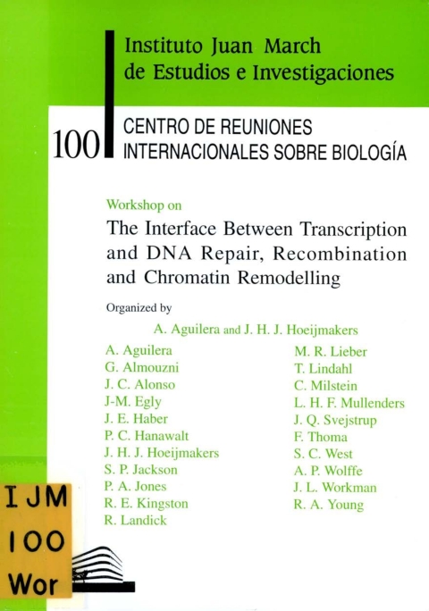 Portada de "Workshop on The Interface Between Transcription and DNA Repair, Recombination and Chromatin Remodelling"