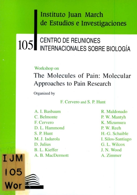 Portada de "Workshop on The Molecules of Pain : Molecular Approaches to Pain Research"