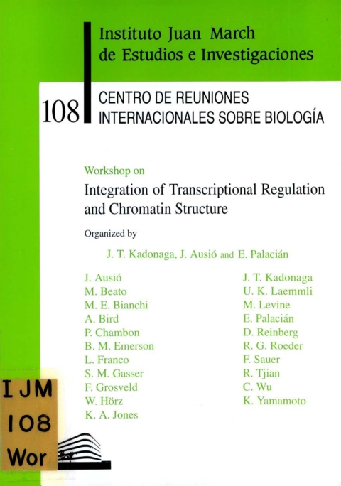 Portada de "Workshop on Integration of Transcriptional Regulation and Chromatin Structure"