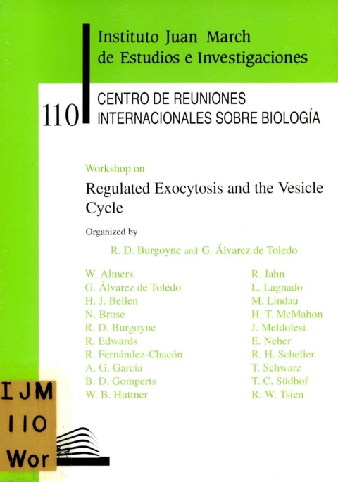 Portada de "Workshop on Regulated Exocytosis and the Vesicle Cycle"
