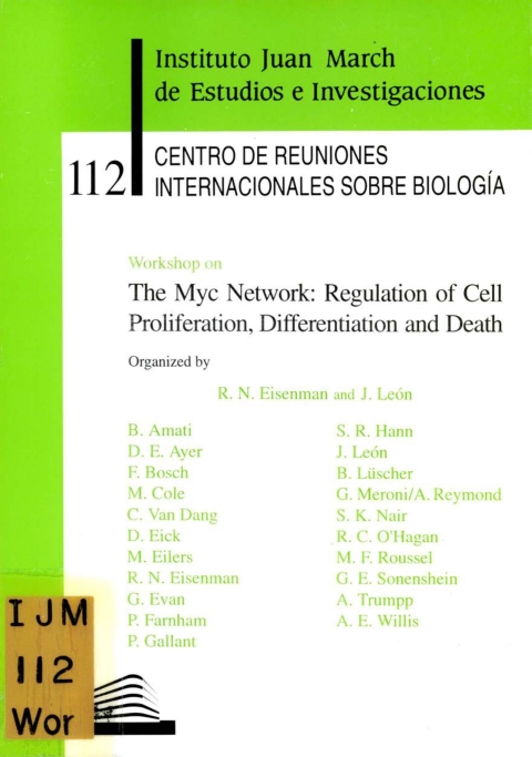 Portada de "Workshop on The Myc Network : regulation of Cell Proliferation, Differentiation and Death"