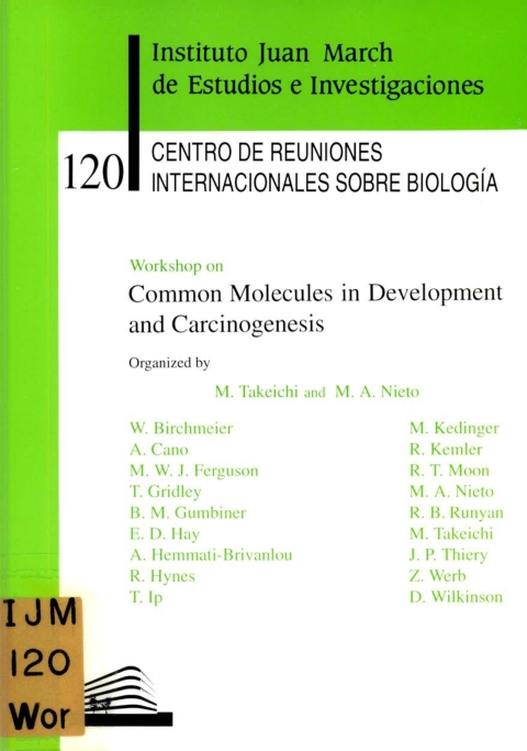 Portada de "Workshop on Common Molecules in Development and Carcinogenesis"