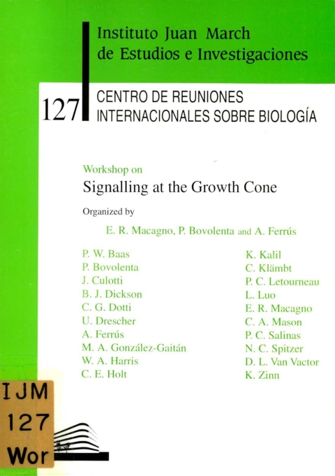 Portada de "Workshop on Signalling at the Growth Cone"