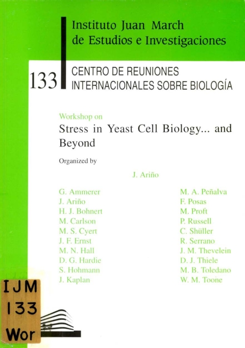 Portada de "Workshop on Stress in Yeast Cell Biology... and Beyond"