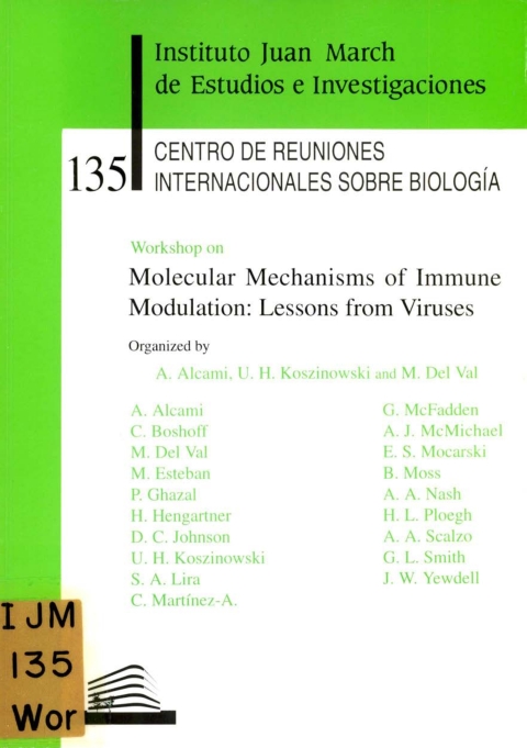 Portada de "Workshop on Molecular Mechanisms of Immune Modulation : Lessons from Viruses"