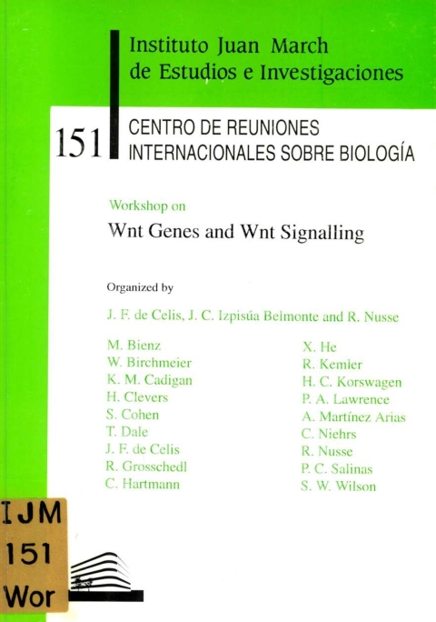 Portada de "Workshop on Wnt Genes and Wnt Signalling"