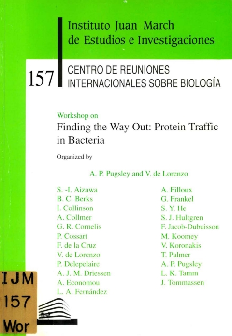 Portada de "Workshop on Finding the Way out : Protein Traffic in Bacteria"