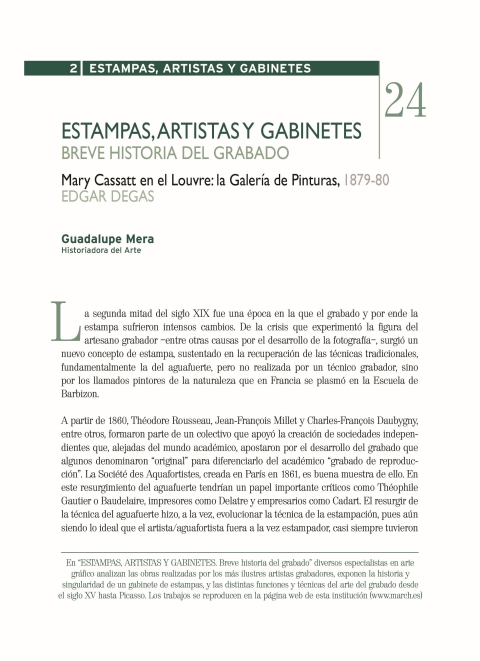 Portada de "Mary Cassatt en el Louvre: la Galería de Pinturas, 1879-80."