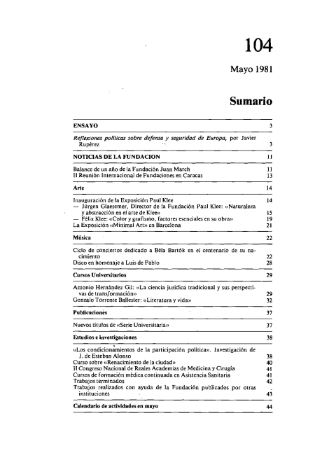 Portada de "Boletín mayo 1981"