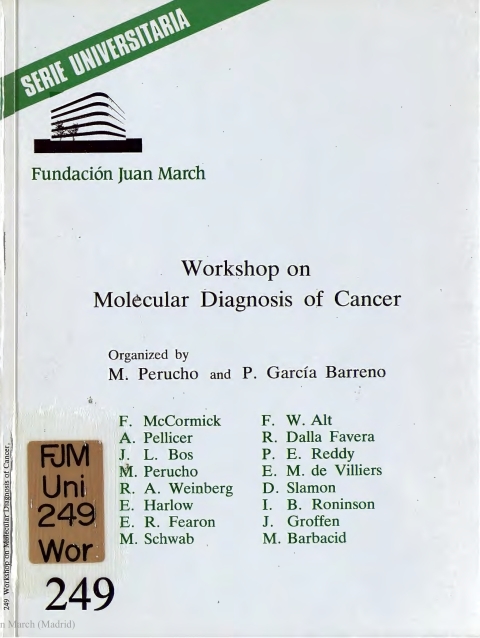 Portada de "Workshop on Molecular Diagnosis of Cancer"