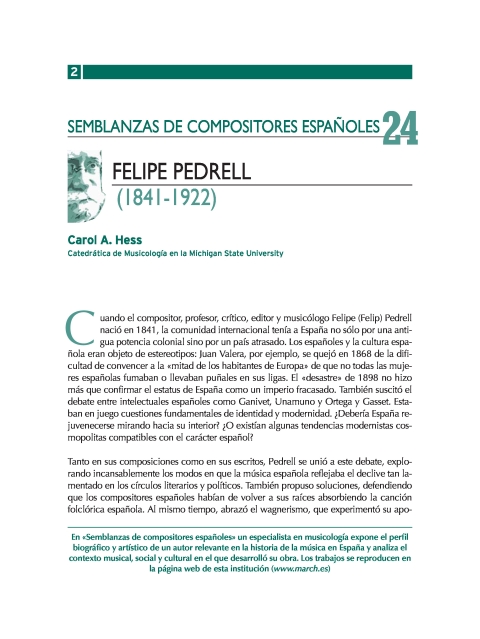 Portada de "Felipe Pedrell (1841-1922)"