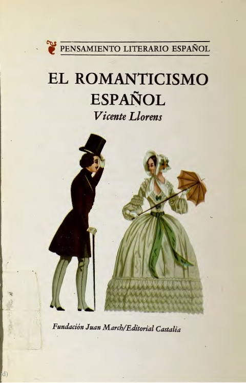 Portada de "El romanticismo español"