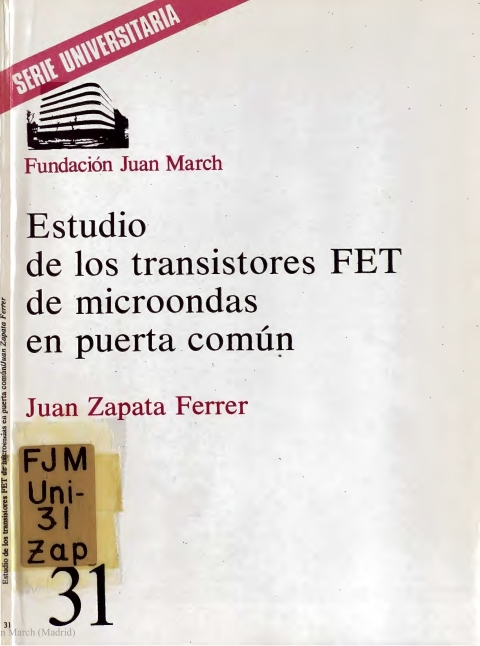 Portada de "Estudio de los transistores FET de microondas en puerta común"