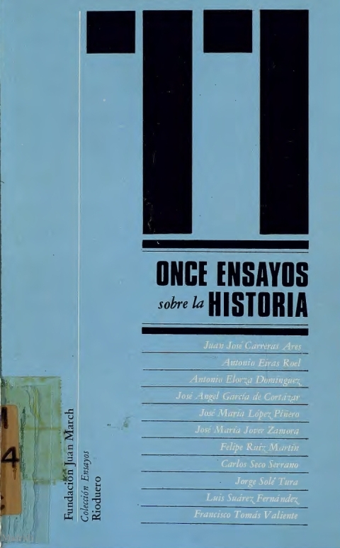 Portada de "Once ensayos sobre la historia"