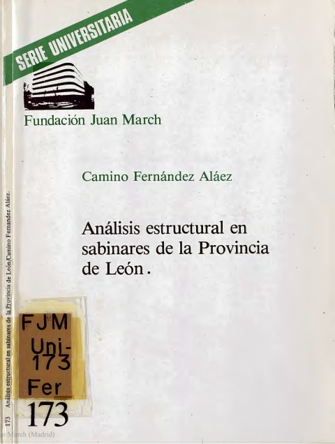 Portada de "Análisis estructural en sabinares de la Provincia de León"