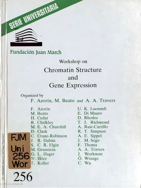 Portada de "Workshop on Chromatin Structure and Gene Expression"