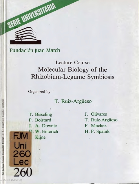 Portada de "Lecture Course Molecular Biology of the Rhizobium-Legume Symbiosis"