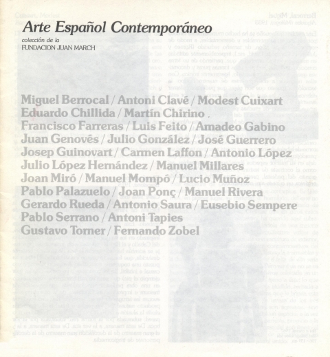 Portada de "Arte Español Contemporáneo : colección de la Fundación Juan March"