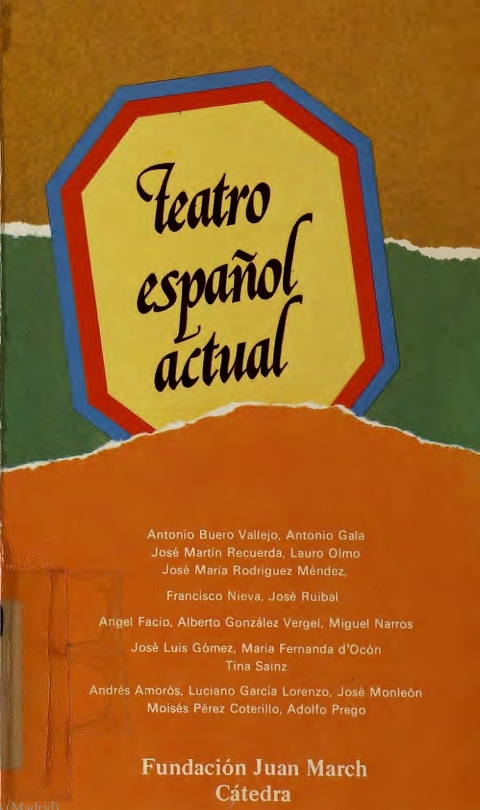 Portada de "Teatro español actual"