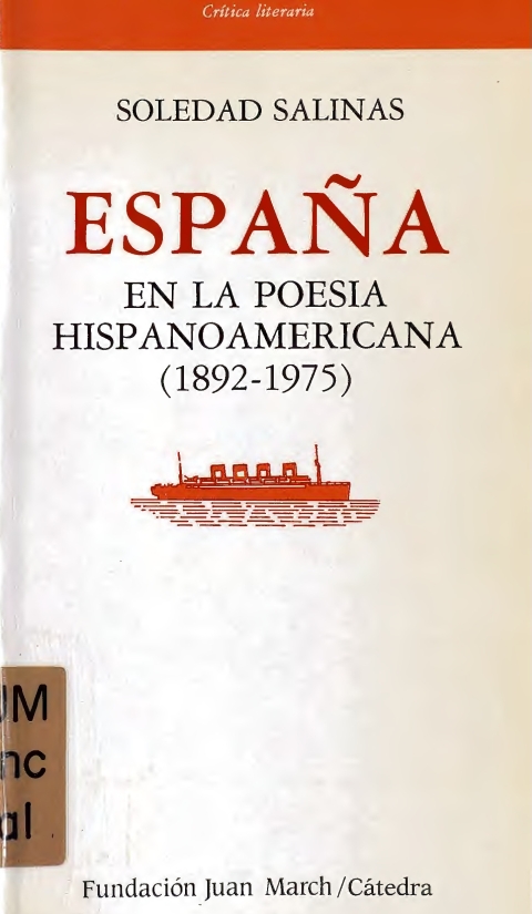Portada de "España en la poesía hispanoamericana (1892-1975)"