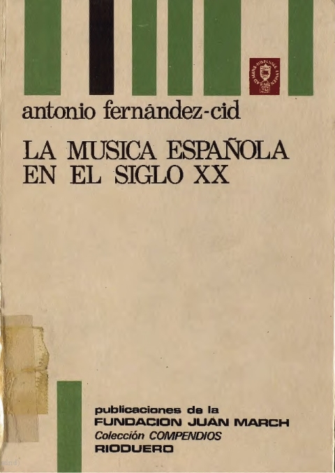 Portada de "La música española en el siglo XX"