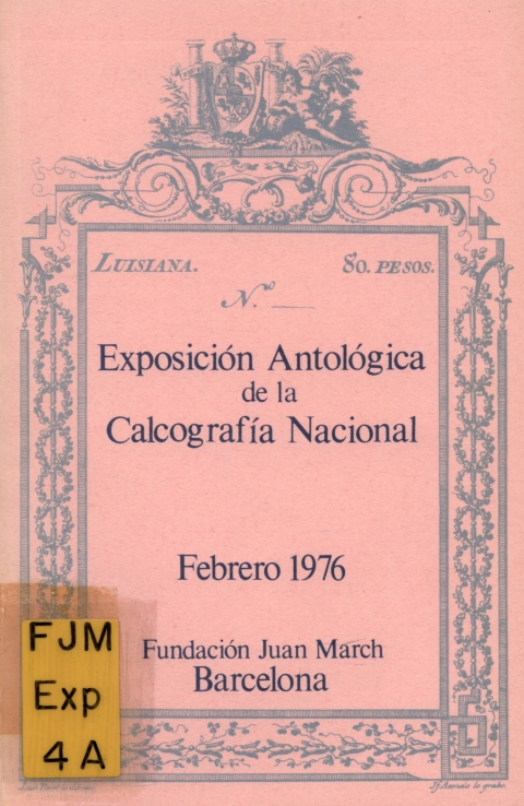 Portada de "Exposición Antológica de la Calcografía Nacional : febrero 1976"
