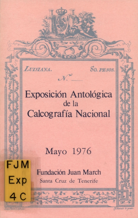 Portada de "Exposición Antológica de la Calcografía Nacional : mayo 1976"