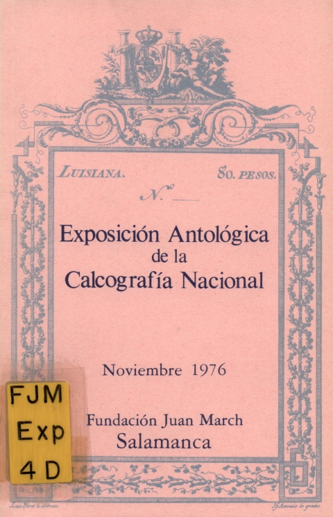 Portada de "Exposición Antológica de la Calcografía Nacional : noviembre 1976"