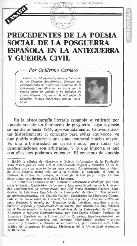 Portada de "Precedentes de la poesía social de la posguerra española en la anteguerra y Guerra Civil"