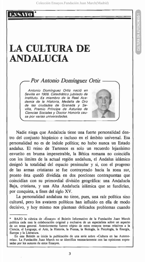 Portada de "La cultura de Andalucía"