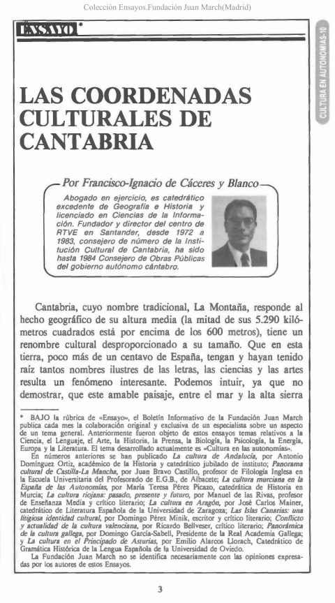 Portada de "Las coordenas culturales de Cantabria"