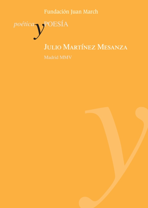 Portada de "Julio Martínez Mesanza"