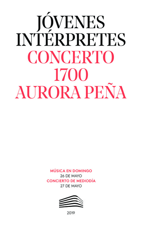 Portada de "Concerto 1700. Jóvenes intérpretes. 26 y 27 de mayo de 2019"