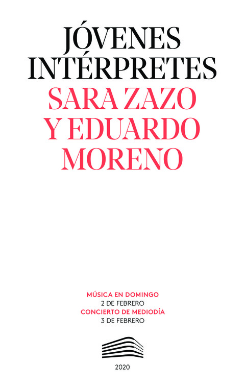 Portada de "Sara Zazo y Eduardo Moreno. Jóvenes intérpretes. 2 de febrero de 2020"